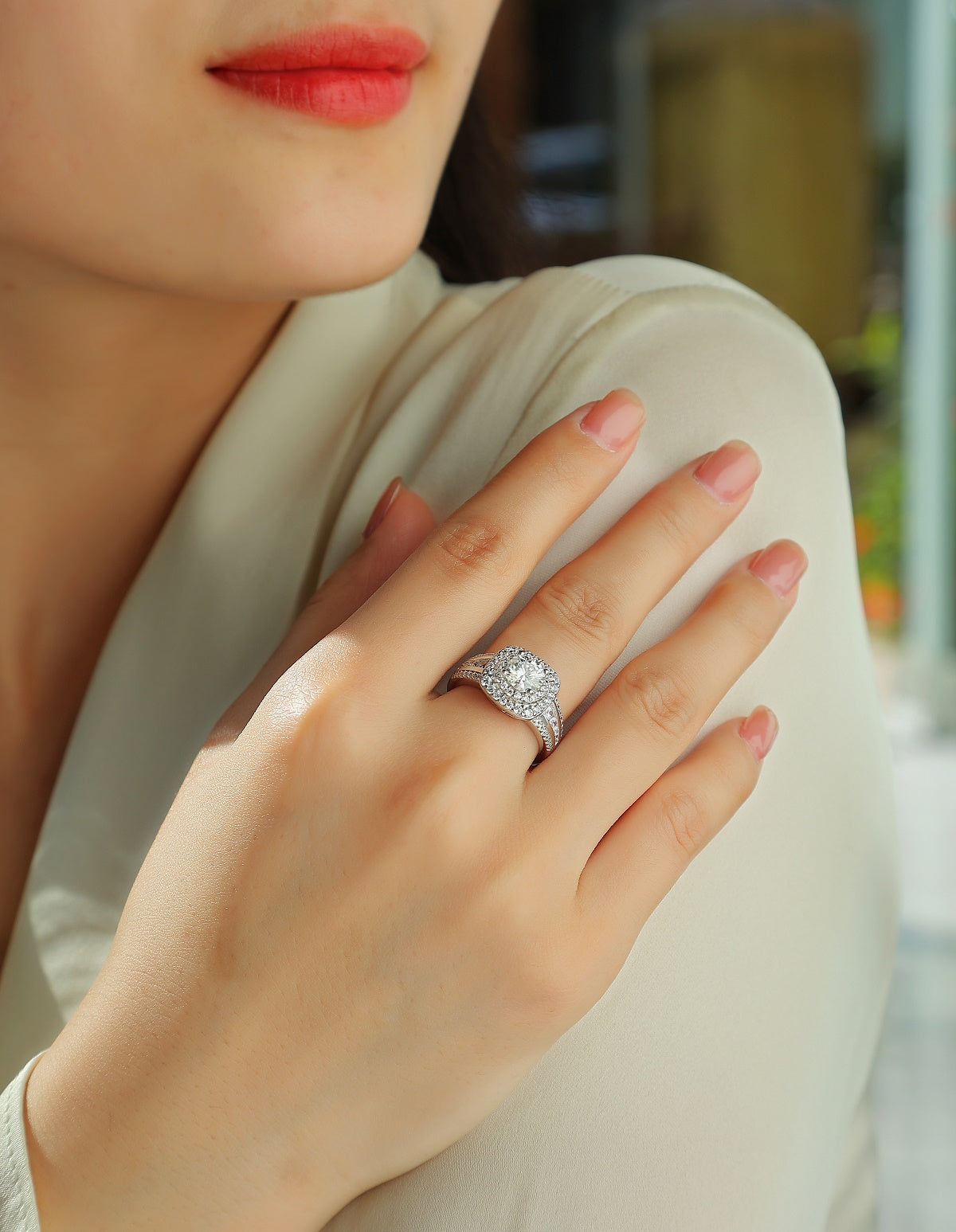 1Starry Sky Crown - A Fashionable Jewelry Ring Set With 1-carat Moissan Diamond S925 Sterling Silver And Platinum-plated Diamond Prohibit TikTok sales