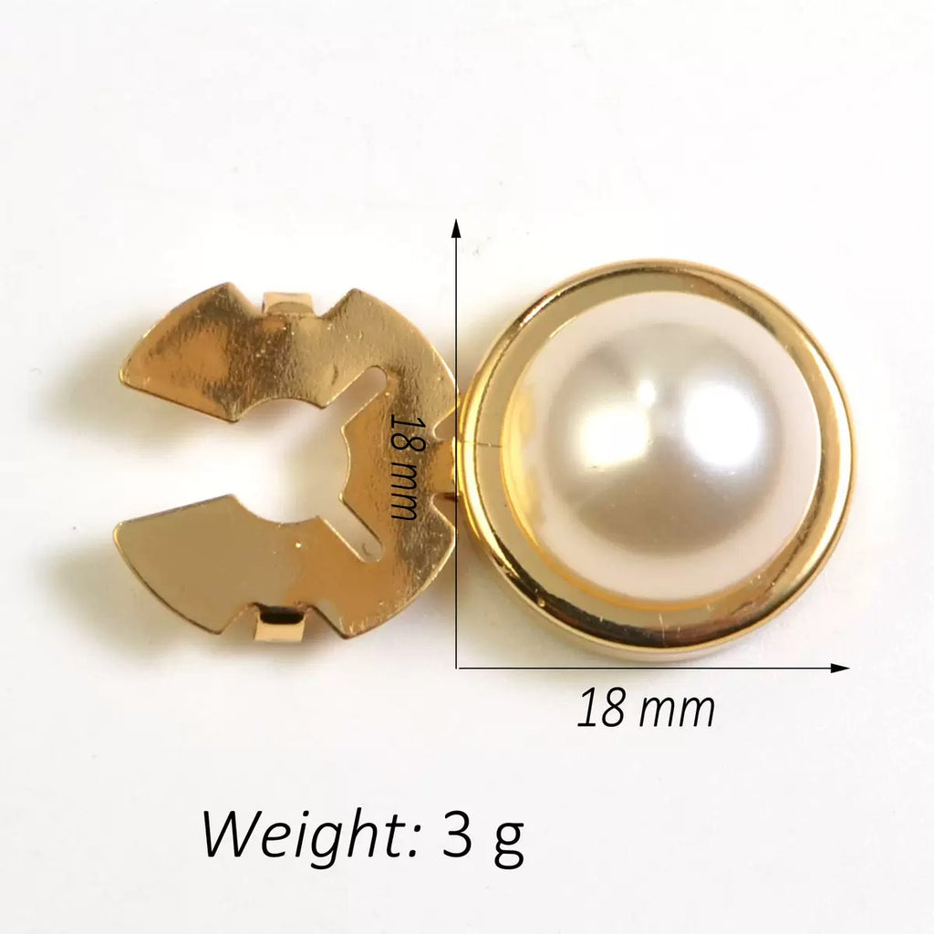 Luxury Rhinestone Button Covers Clip-On Shirt Cufflink Pin