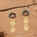 Fashionable Office Lady Style Floral Retro Earrings For Women
