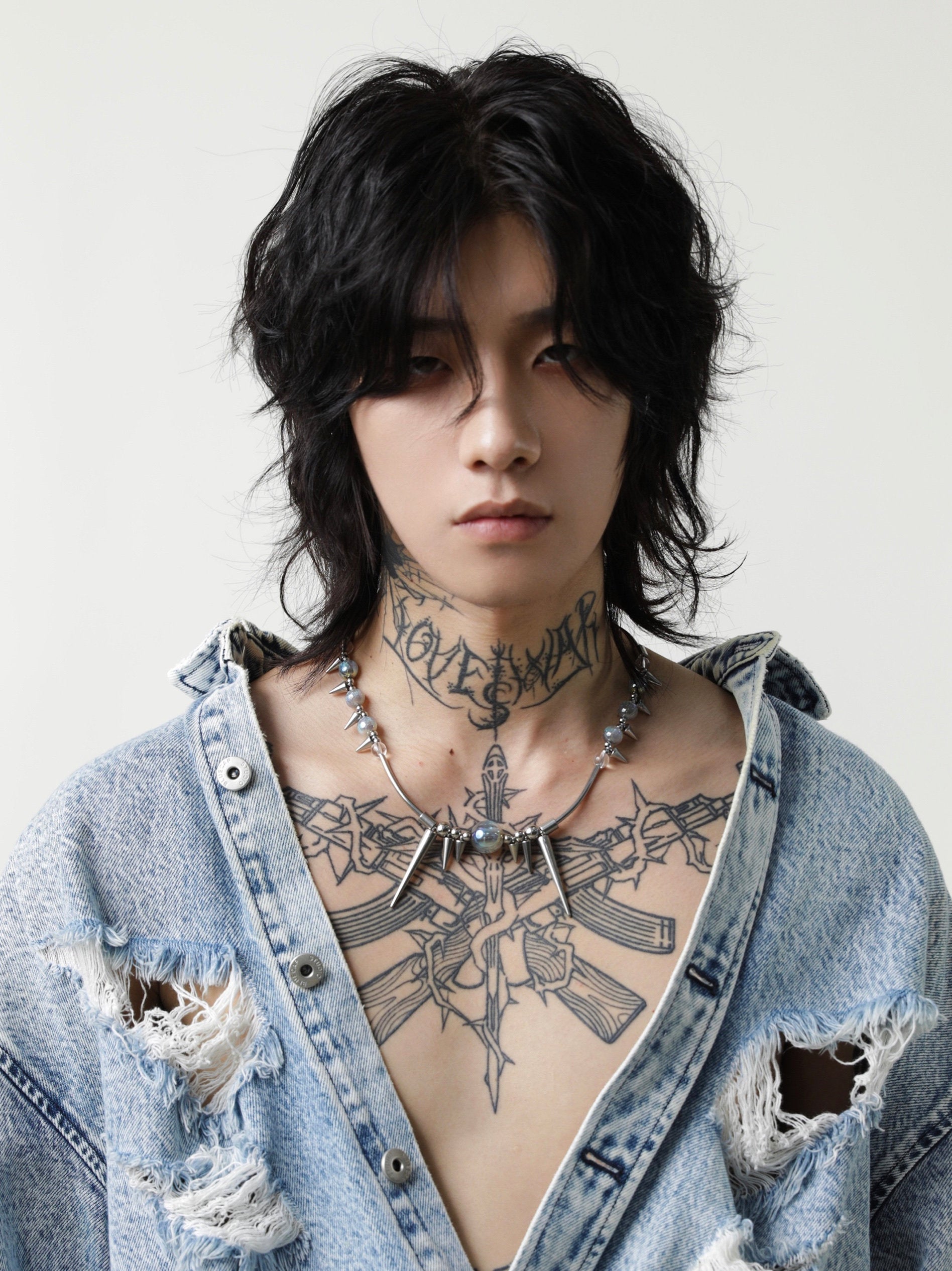 Handmade Heavy-Duty Beaded Necklace With Rivets