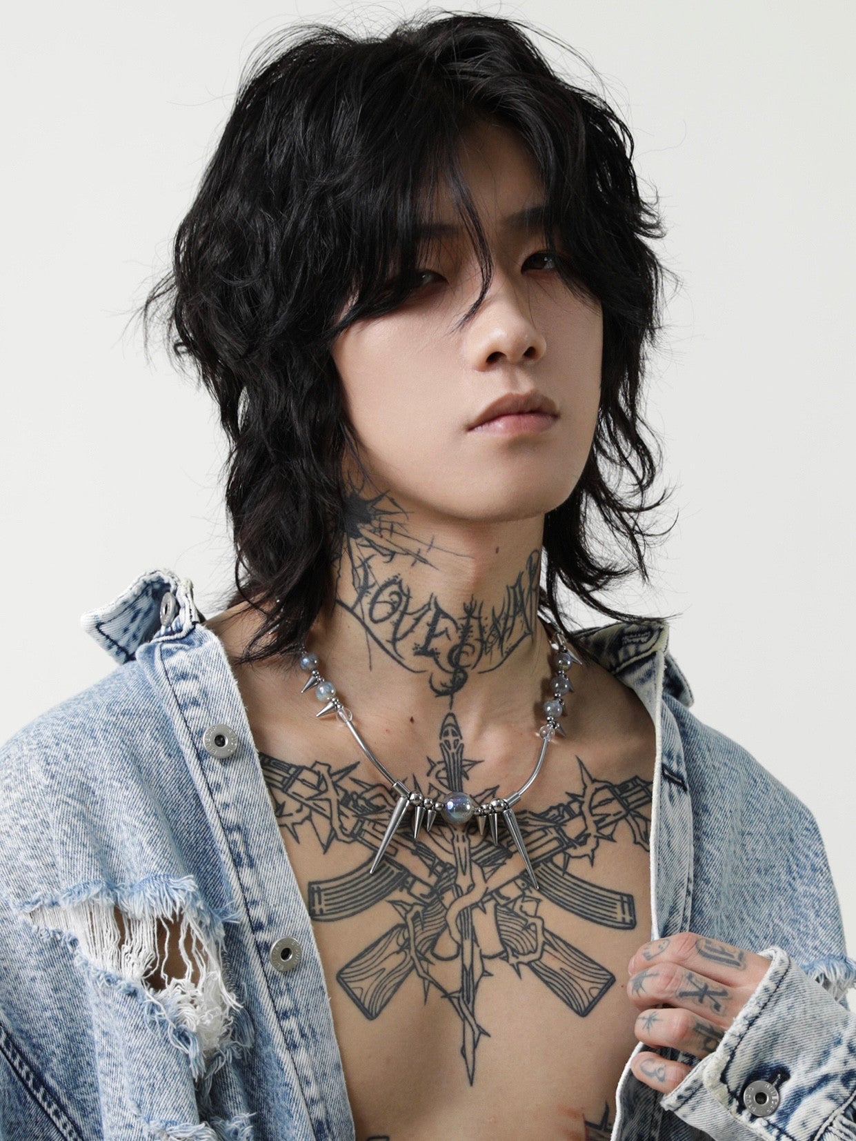 Handmade Heavy-Duty Beaded Necklace With Rivets