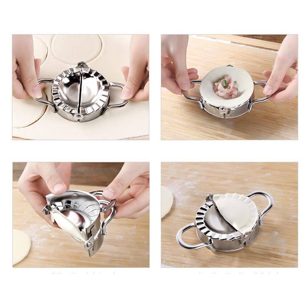 5PCS Dumpling Maker Stainless Steel Dough Press Making Mold Mould Tool