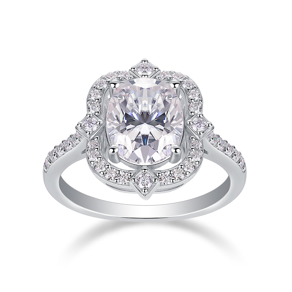 1Camellia - A Fashionable Jewelry Ring Set With Moissanite S925 Sterling Silver And Gold-plated Diamond Prohibit TikTok sales