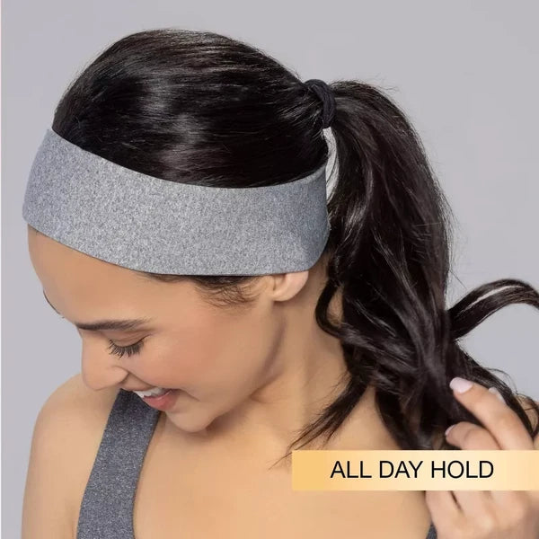 No Damage Stretch Fabric Headbands - Black/White/Grays - All Hair - 5pcs: Hair Styling, Securing Hair