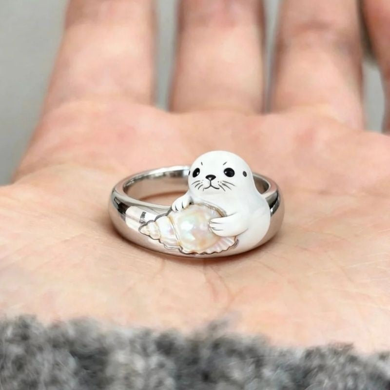 Cosplay Starry Flower Blue Zircon Ring Anime Peripheral Accessory