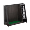 Gray Wooden Golf Bag Storage Rack