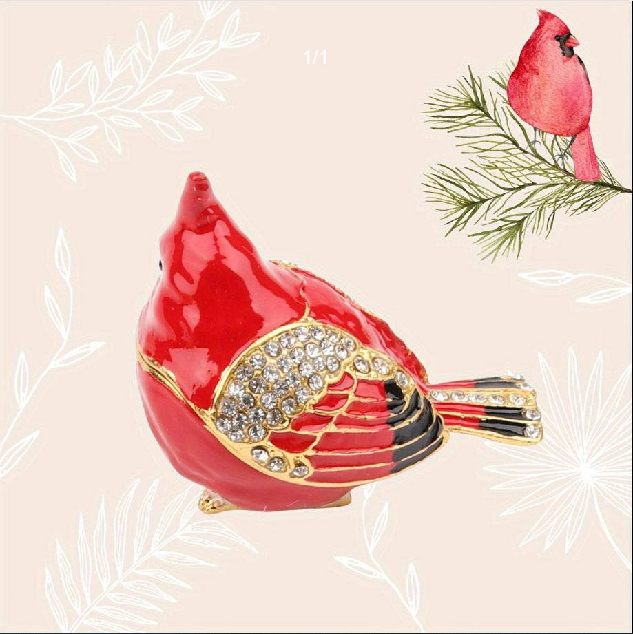 Handmade Enamel Colored Metal Alloy Jewelry Box
