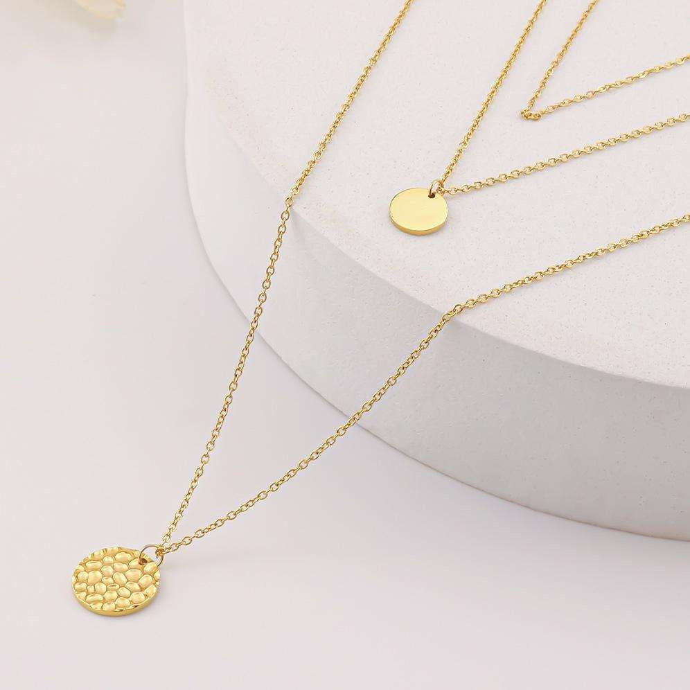 14K Gold Layered Choker Necklace