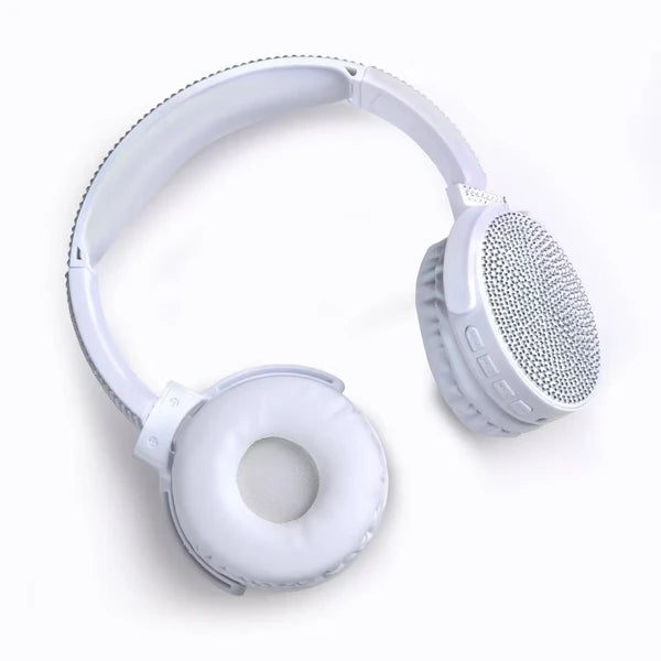 Bling Wireless / Wired Bluetooth Headphones: Adjustable Over-Ear Design
