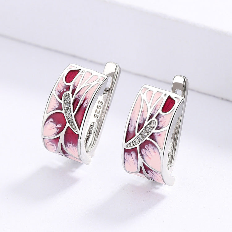 Temperament Handmade Enamel Wedding Party Jewelry Earrings