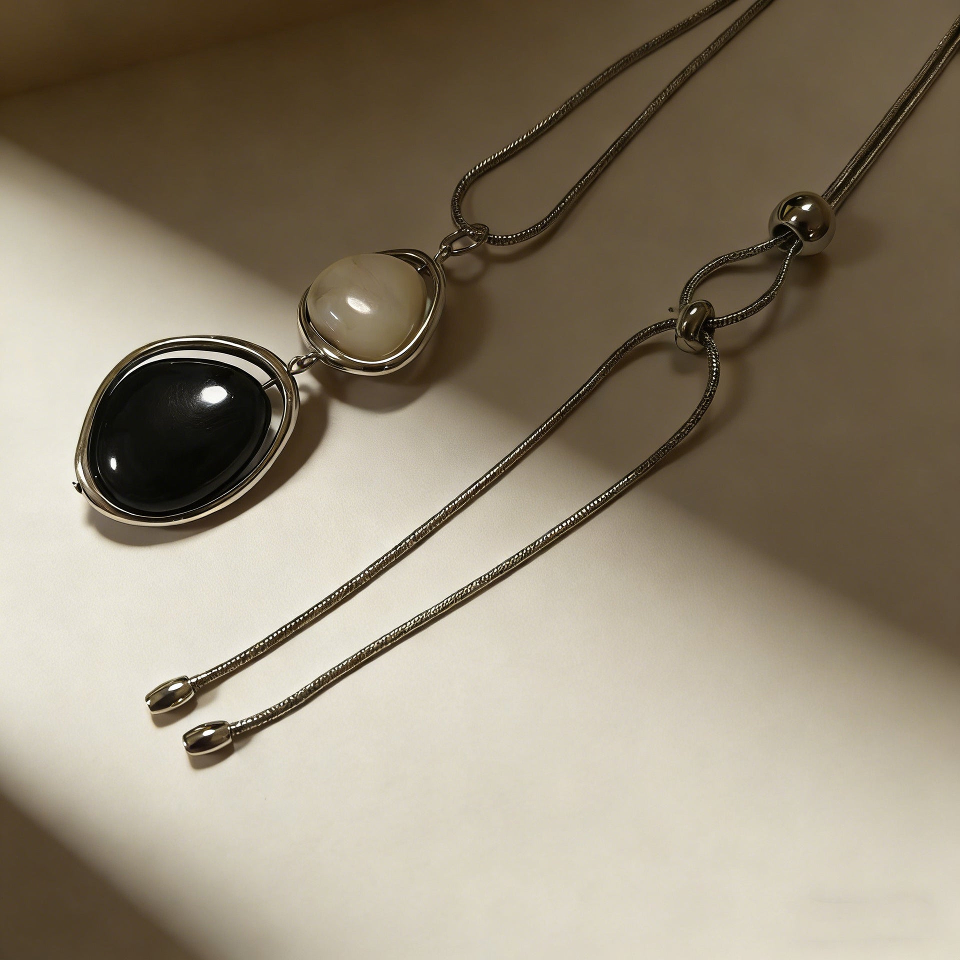 Han Jian Decorative Round Bead Pull-String Simple All-Match Sweater Chain