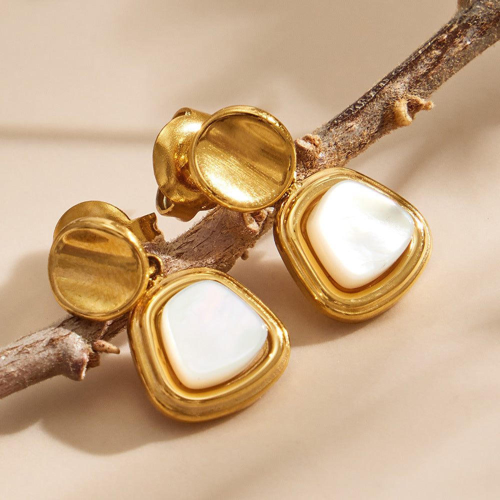 Retro Natural Mother-of-pearl Earrings