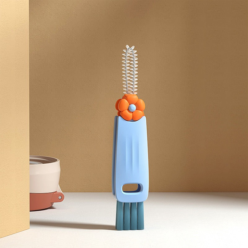 3PCS 3in1 Multifunctional Bottle Cleaning Brush Set For Cup Lids And Tight Gaps, Home Kitchen Water Bottle Cleaner Brush For Plastic Cups And Crevice Cleaning